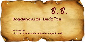 Bogdanovics Beáta névjegykártya